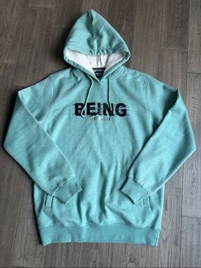 Fort Collin’s | Being Different Teal Hooded Cozy Sweatshirt Size XXL